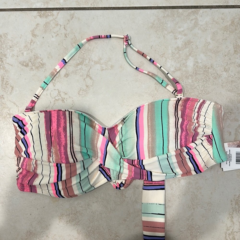 Jessica Simpson swim bandeau, tags attached